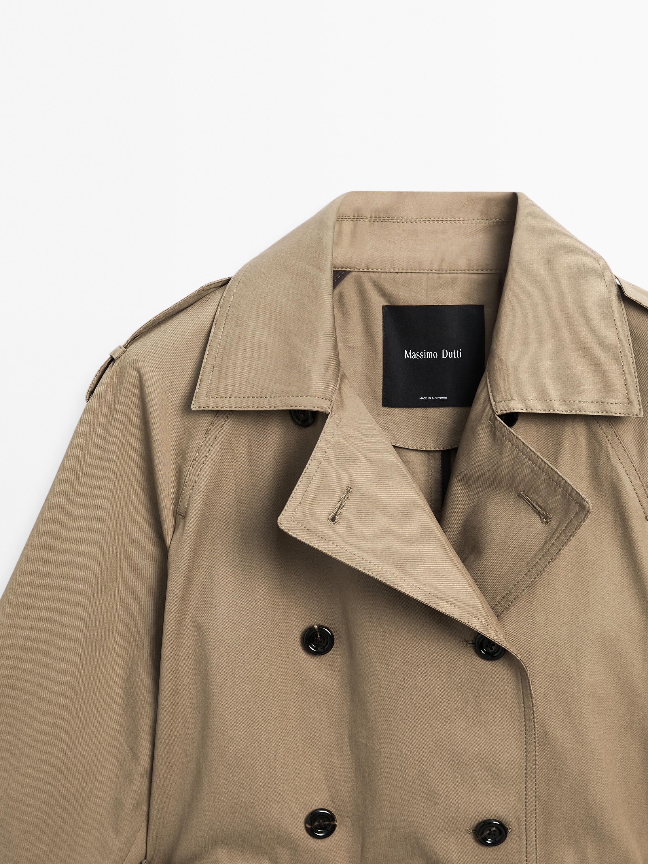 100% cotton water-repellent trench coat